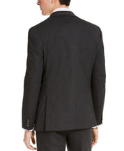 Alfani Men's Suit Jacket 42L Charcoal Grey Slim-Fit Stretch Solid Two Button