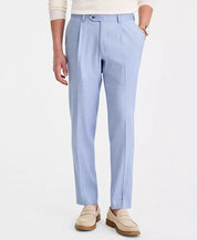 Michael Kors Mens Classic fit Linen Dress Pants 42 / 32 Light Blue Solid