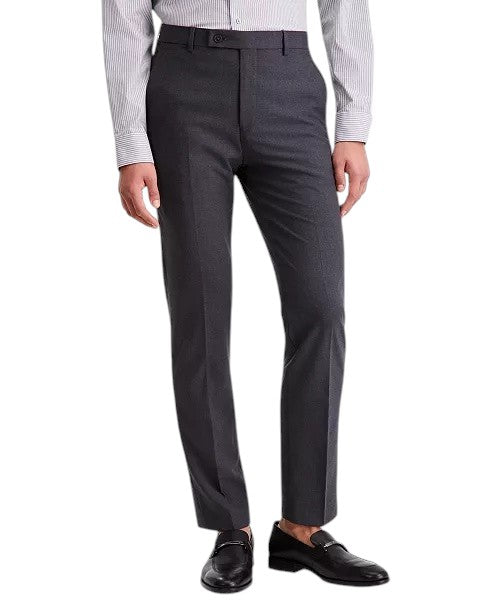 Calvin Klein Mens Slim fit Dress Pants 34 / 30 Charcoal Grey Solid Stretch