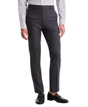 Calvin Klein Mens Slim fit Dress Pants 34 / 34 Charcoal Solid