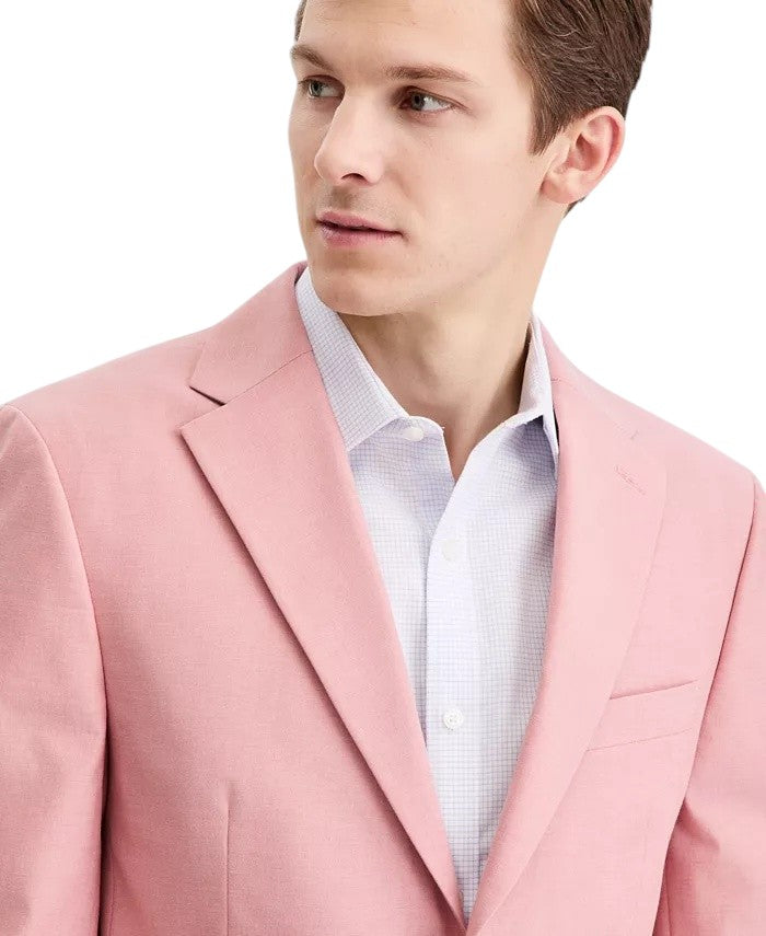 Tommy Hilfiger Mens Modern fit Cotton Sport Coat Blazer 42 R Coral Pink Solid