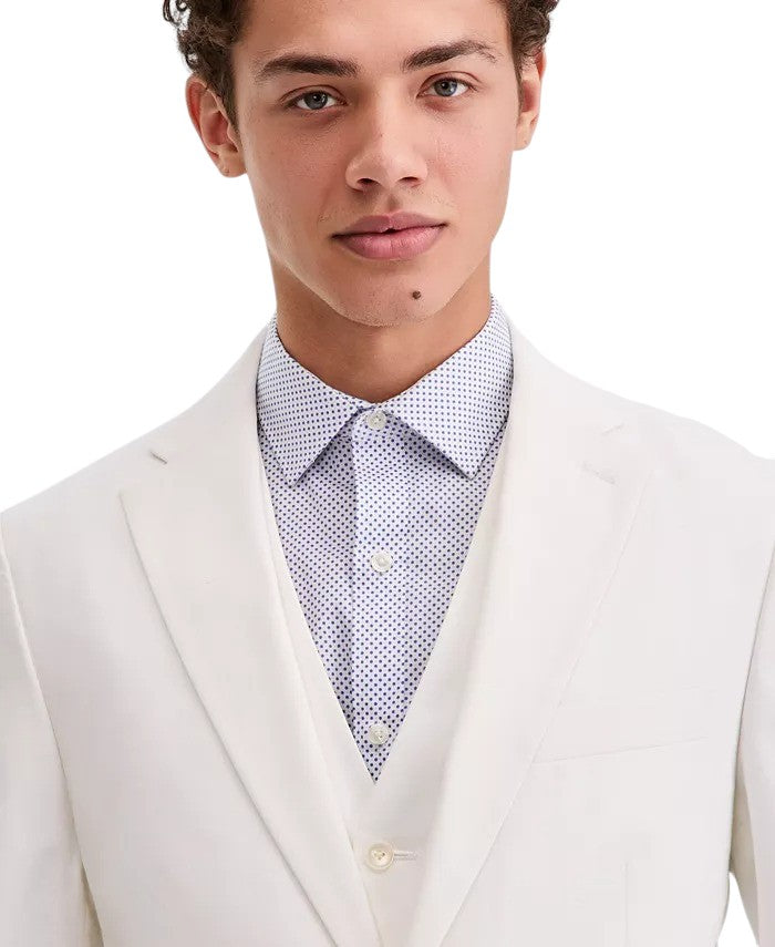 Tommy Hilfiger Mens Modern fit Cotton Suit Jacket Blazer 46 R White Stretch
