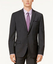 Bar III Men's Suit Jacket 44L Charcoal Grey Slim-Fit Active Stretch