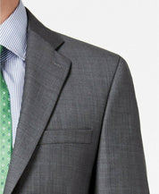 Calvin Klein Men's Gray Sharkskin Suit Jacket 38R Slim-Fit Stretch / 2 Button