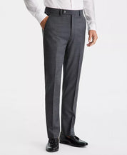 Calvin Klein Mens Slim fit Wool Dress Pants 35 / 30 Grey Solid