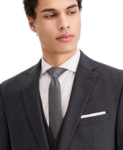 Bar Iii Mens Slim fit Wool Suit Jacket Blazer 36 S Charcoal Grey Solid Stretch