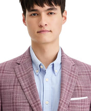 Tommy Hilfiger Mens Modern fit Sport Coat Blazer 42 L Berry Red Windowpane