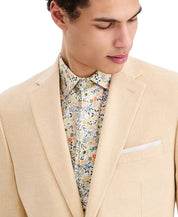 Bar Iii Mens Slim fit Linen Sport Coat Blazer 38 L Butter Yellow Solid