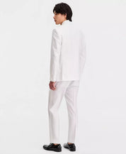 Kenneth Cole Mens Slim fit 2 Piece Tuxedo Suit 42 R Pants 35 / 32 White Solid