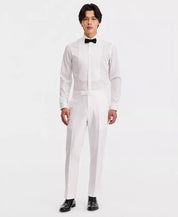 Kenneth Cole Mens Slim fit 2 Piece Tuxedo Suit 42 R Pants 35 / 32 White Solid
