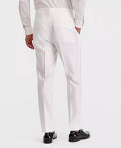 Kenneth Cole Mens Slim fit 2 Piece Tuxedo Suit 42 R Pants 35 / 32 White Solid