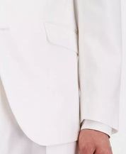 Kenneth Cole Mens Slim fit 2 Piece Tuxedo Suit 42 R Pants 35 / 32 White Solid