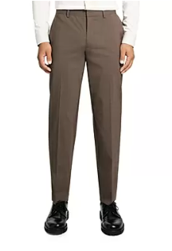 Theory Mens Mayer Slim Fit Dress Pants Size 33 Brown Fossil