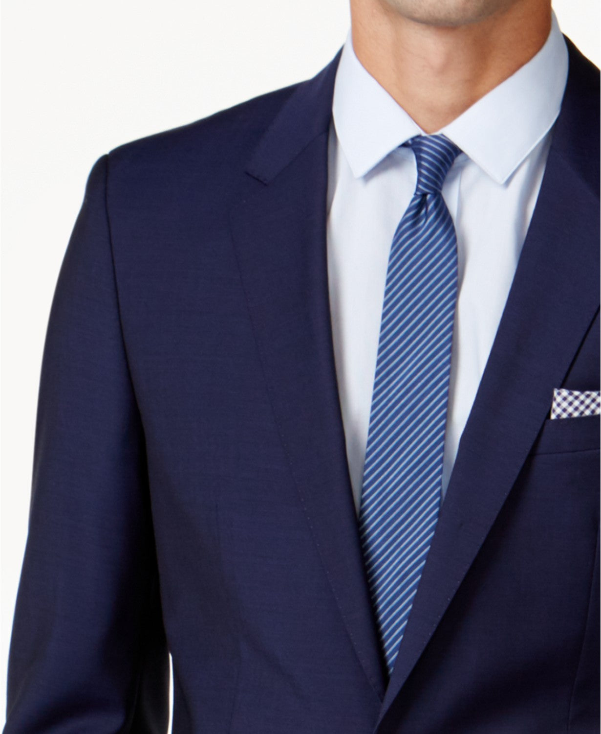 Hugo Boss Mens Slim fit Suit Jacket Blazer 42 S Navy Blue Solid Stretch