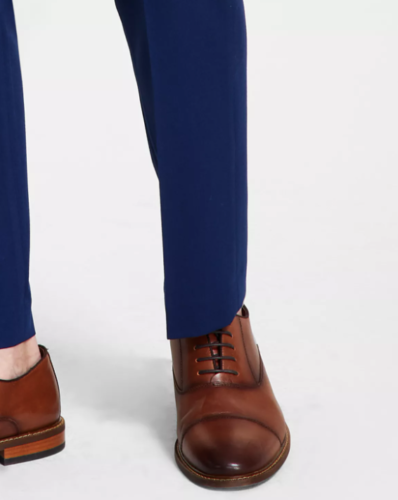 DKNY Men's Dress Pants Blue 38 x 29 Modern-Fit Solid