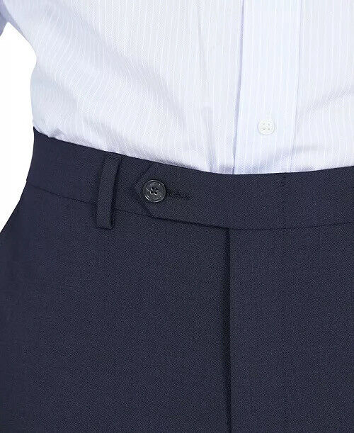 Bar III Mens Dress Pants Navy Blue 40 x 32 Skinny Fit Wrinkle Resistant