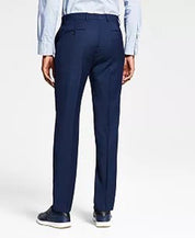 TOMMY HILFIGER MENS 2 PC SUIT 42S / 36 x 30 MODERN-FIT TH FLEX BLUE SHARKSKIN
