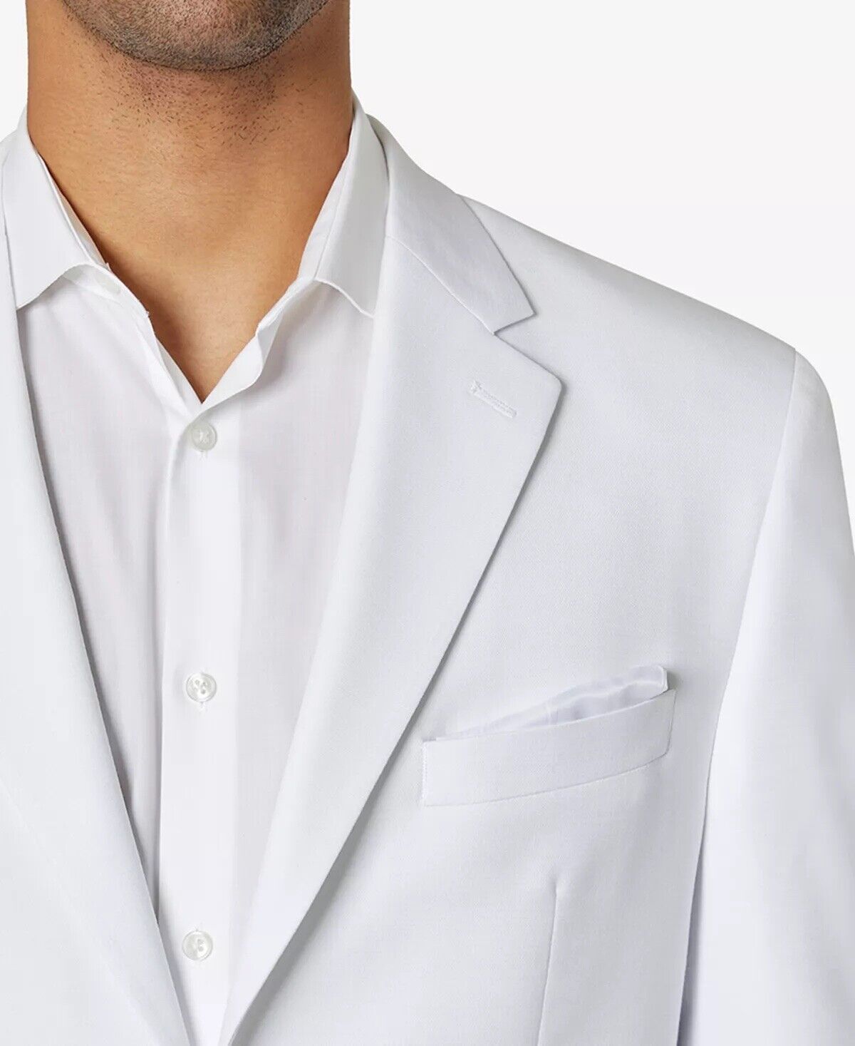 Sean John Mens Classic fit Suit Jacket Blazer 36 R White Solid