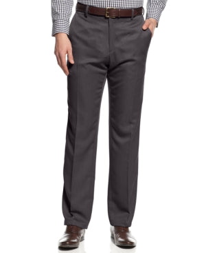 Kenenth Cole Mens Slim fit Dress Pants 32 / 30 Dark Grey Solid