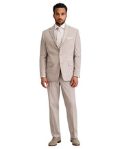 Perry Ellis Portfolio Mens Modern fit 2 Piece Suit 36 S Pants 29 / 30 Light Tan