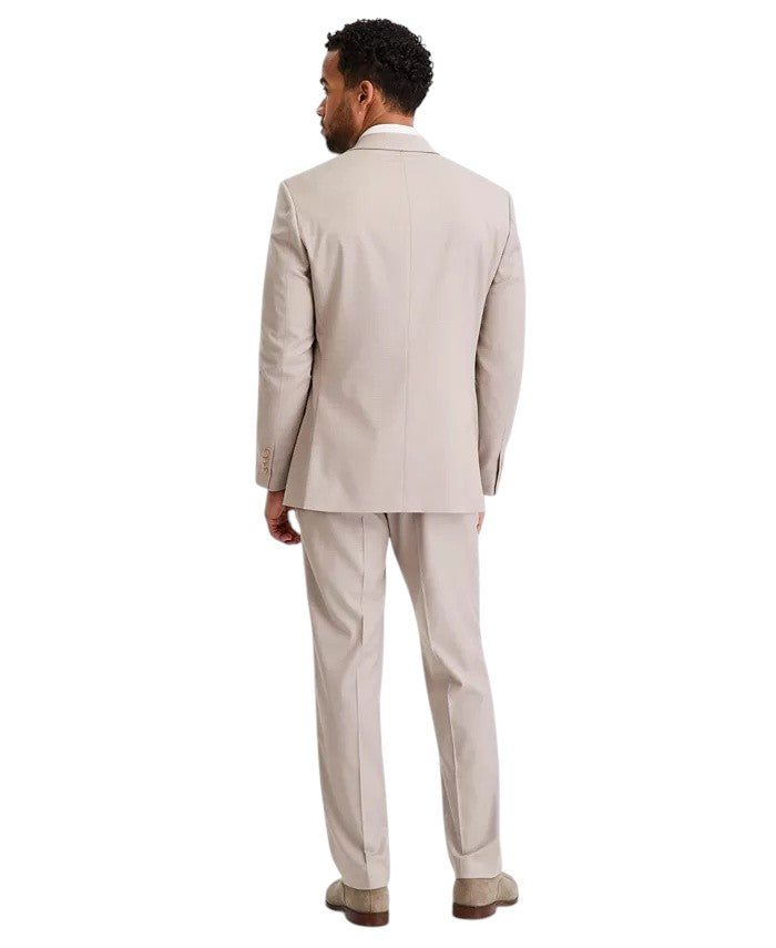Perry Ellis Portfolio Mens Modern fit 2 Piece Suit 36 S Pants 29 / 30 Light Tan
