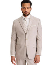 Perry Ellis Portfolio Mens Modern fit 2 Piece Suit 36 S Pants 29 / 30 Light Tan