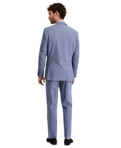 Perry Ellis Portfolio Mens Modern fit 2 Piece Suit 44 L Pants 37 / 34 Blue