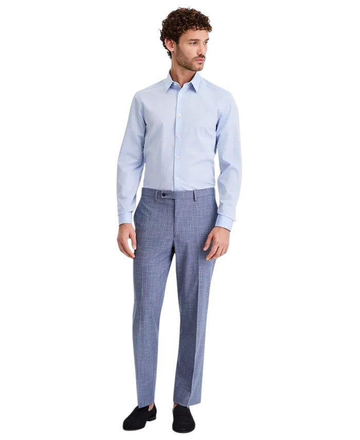 Perry Ellis Portfolio Mens Modern fit 2 Piece Suit 38 R Pants 31 / 32 Blue Solid