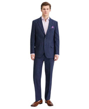 Nautica Mens Modern fit Linen 2 Piece Suit 40 R Pants 34 / 32 Blue Solid