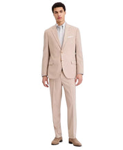 Nautica Mens Modern fit 2 Piece Suit 46 L Pants 40 / 34 Tan Solid
