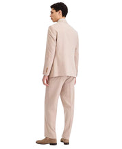 Nautica Mens Modern fit 2 Piece Suit 46 L Pants 40 / 34 Tan Solid