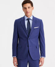 Nautica Mens Modern fit 2 Piece Suit 42 S Pants 36 / 30 Blue Striped