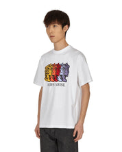 Aries Men's Tee Shirt White Size Large Roman Heads Cotton Crewneck