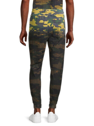 Elevenparis Mens Jogger Pants Large Acid Fleece Camo Athletic Sweatpants