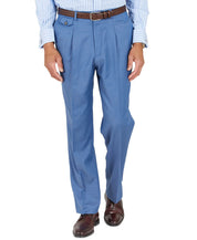 Tayion Collection Men's Dress Pants 30 x 32 Blue Solid Classic-Fit Wool
