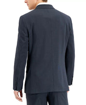 Nautica Men's Modern-Fit Bi-Stretch Suit Jacket Only 36R Carbon Grey Check