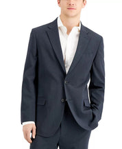 Nautica Men's Modern-Fit Bi-Stretch Suit Jacket Only 36R Carbon Grey Check