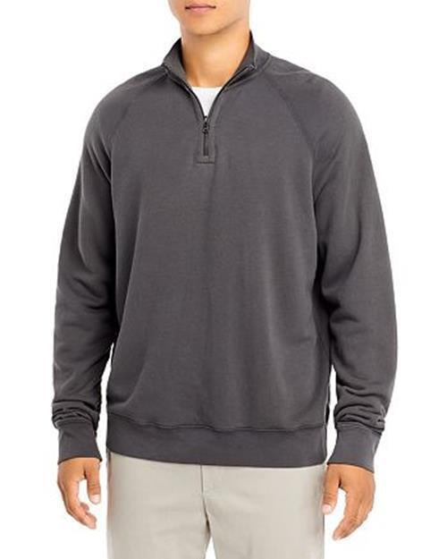 ATM ANTHONY THOMAS MELILLO Mens 1/4 Zip Sweater Cotton Small Flint Grey