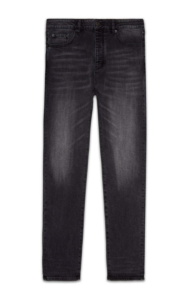 Six Week Residency Mens Jeans Size 34 BLACK VINTAGE DESERT DUST SLIM STRAIGHT