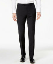 Bar III Mens Skinny Fit Wrinkle-Resistant Suit 40L / 34 x 32 Black Flat Pant