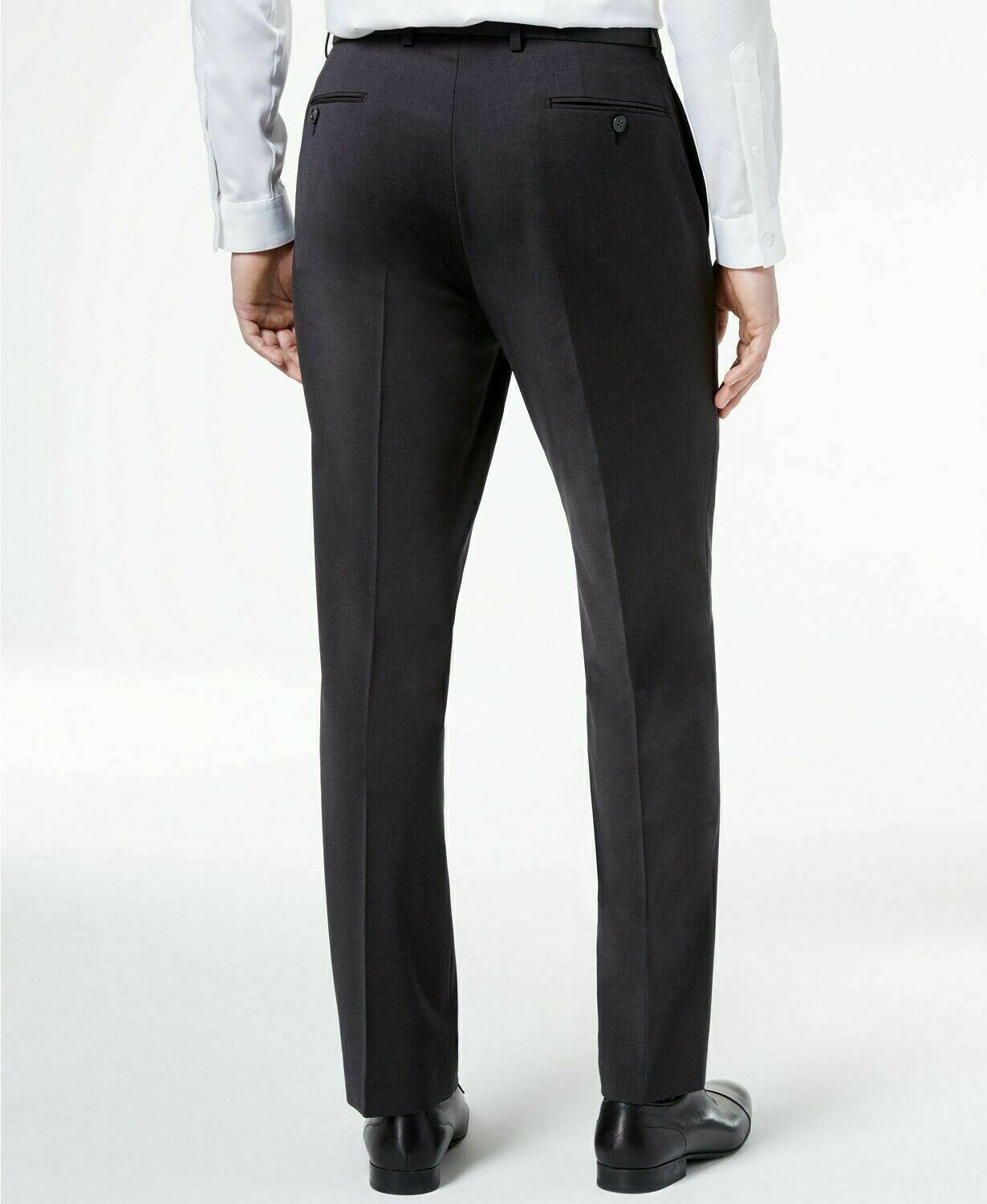 Calvin Klein X-Fit Slim Fit Suit 40L / 34 x 32 Charcoal Grey Flat Pant