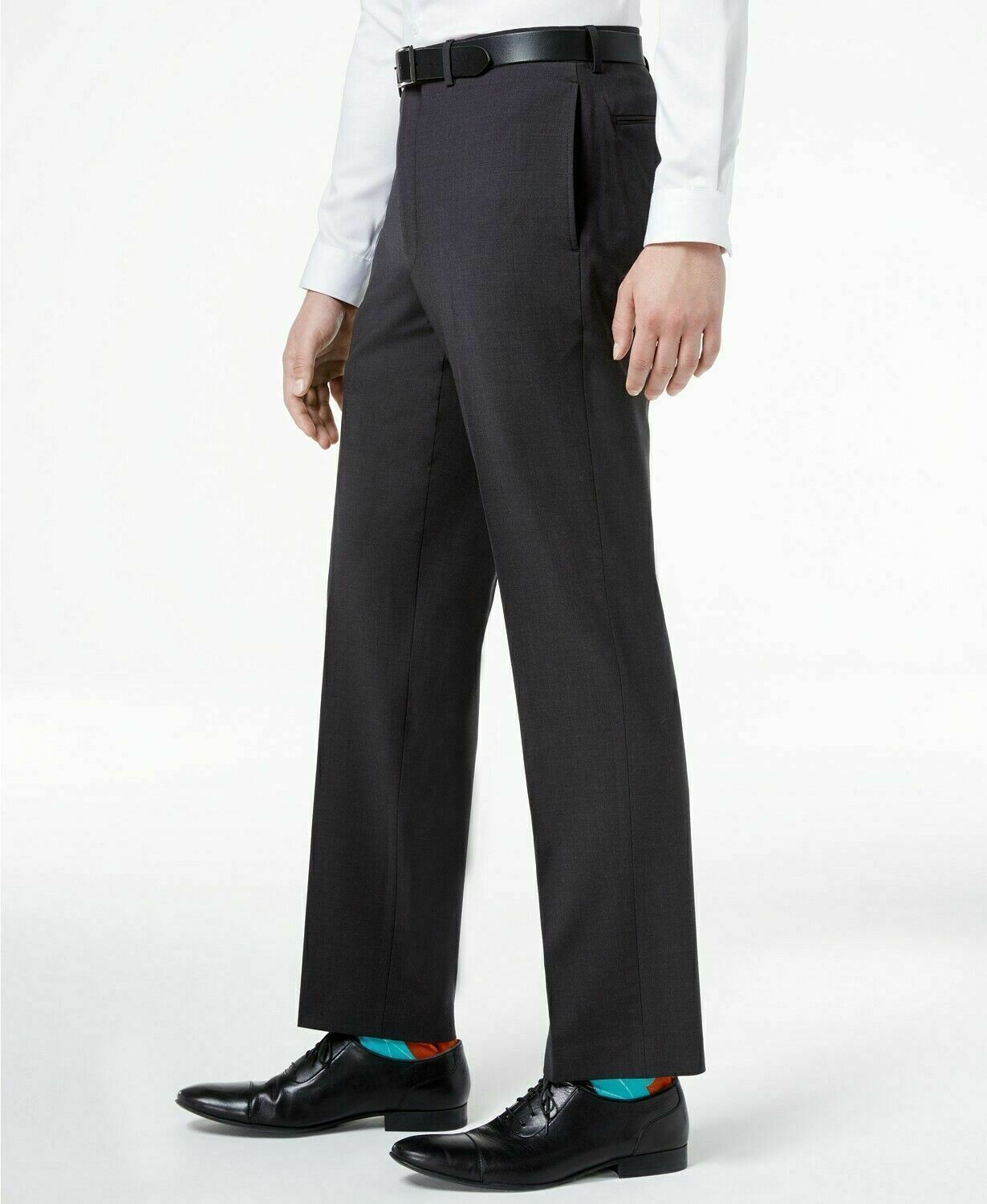 Calvin Klein X-Fit Slim Fit Suit 40L / 34 x 32 Charcoal Grey Flat Pant