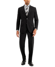 Nautica Men's Suit 46L / 41 x 34 Black Modern-Fit Bi-Stretch Flat Pant