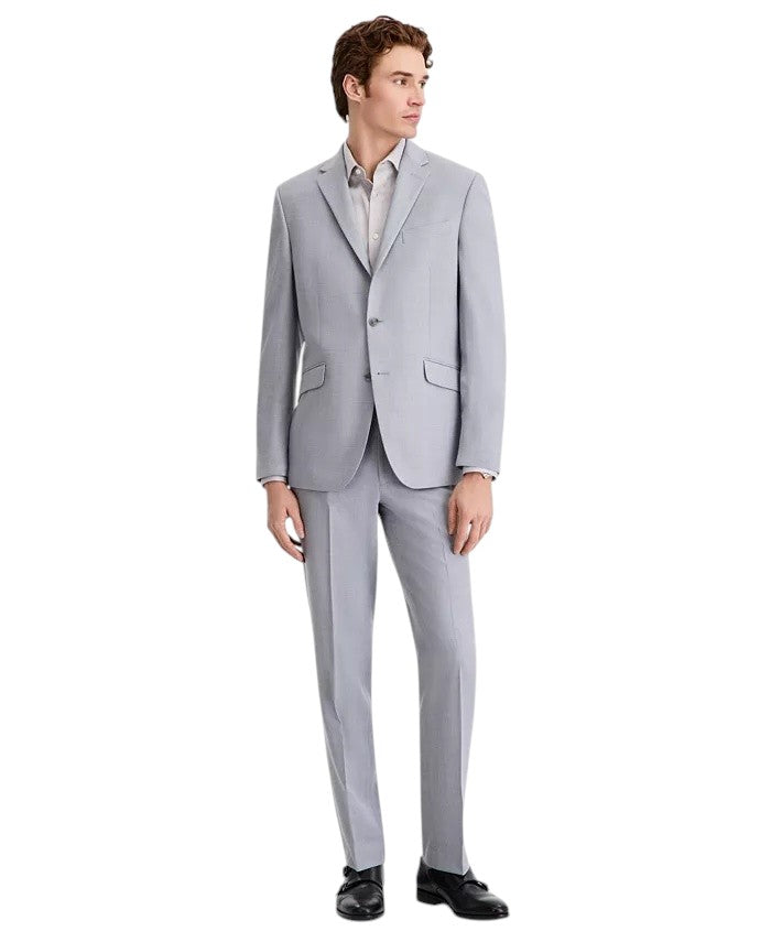 Kenneth Cole Mens Slim fit 2 Piece Suit 38 R Pants 31 / 32 Pastel Blue Solid