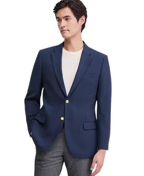 Nautica Mens Modern fit Sport Coat Blazer 42 L Navy Blue Solid