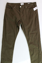 FRAME L'Homme Mens Slim Fit Corduroy Pants 38 x 32 Military Green