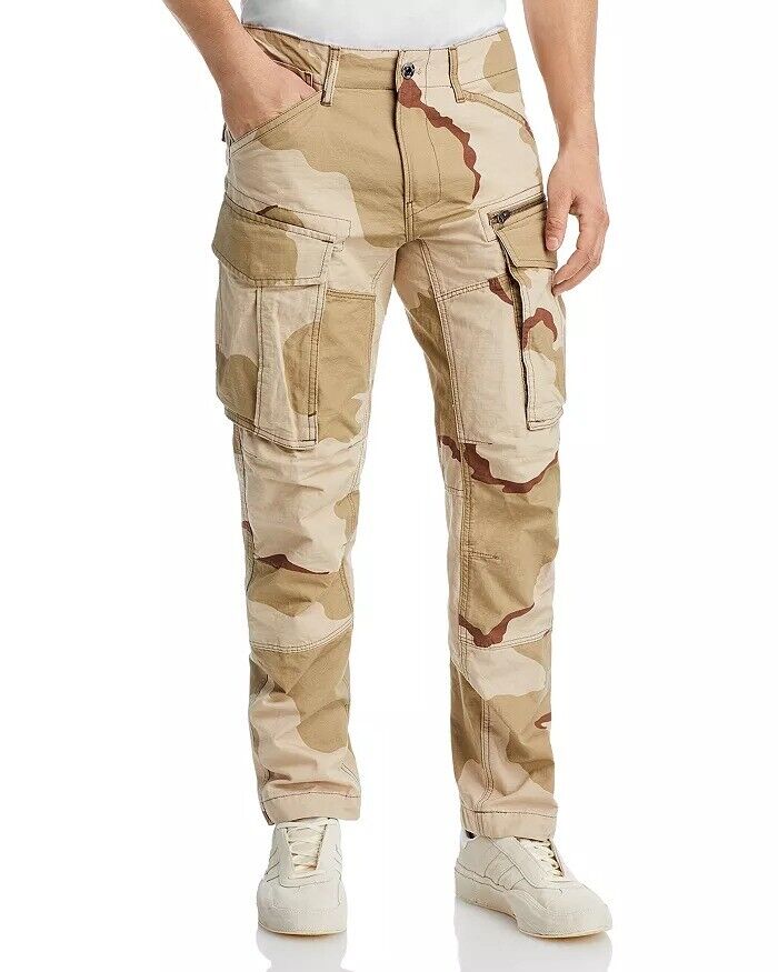 G-STAR RAW Mens Slim Fit Rovic Camo Cargo Pants 34 x 32 Brown Tan Desert