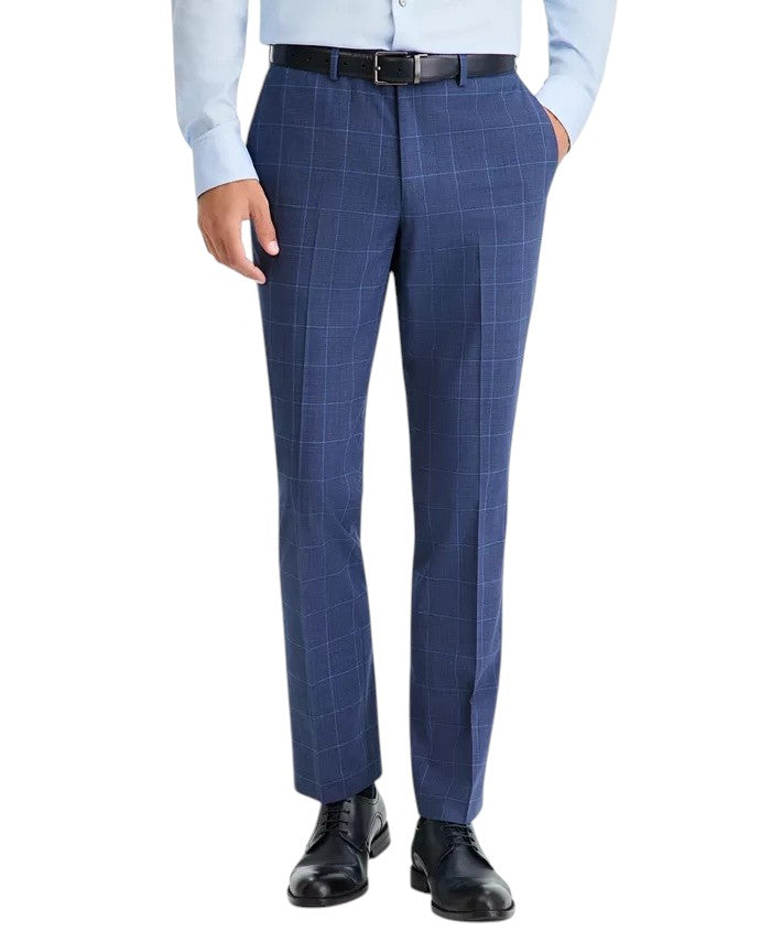 Dkny Mens Modern fit 2 Piece Suit 38 S Pants 31 / 30 Blue Plaid