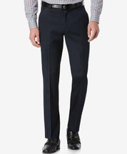 Perry Ellis Mens Slim fit Dress Pants 32 / 32 Navy Blue Solid