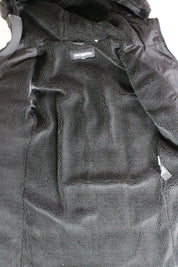 KARL LAGERFELD PARIS Mens Faux Fur-Trimmed DOWN Long Parka Coat Small Black